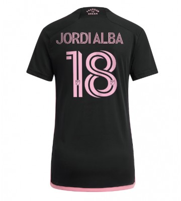 Inter Miami Jordi Alba #18 Koszulka Wyjazdowych Kobiety 2023-24 Krótki Rękaw